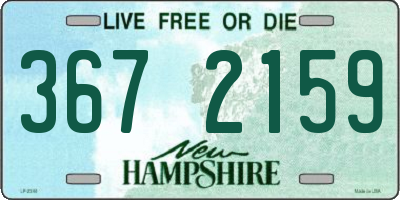 NH license plate 3672159