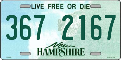 NH license plate 3672167