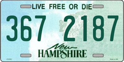 NH license plate 3672187