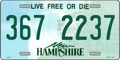 NH license plate 3672237