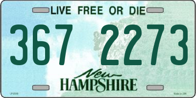 NH license plate 3672273