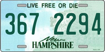 NH license plate 3672294