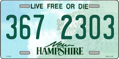 NH license plate 3672303