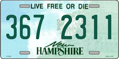 NH license plate 3672311