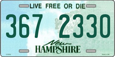 NH license plate 3672330