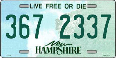 NH license plate 3672337