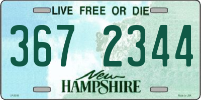 NH license plate 3672344