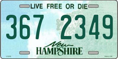 NH license plate 3672349