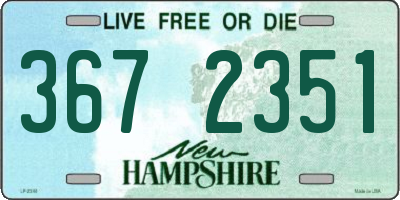 NH license plate 3672351
