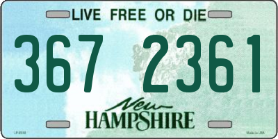 NH license plate 3672361