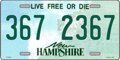 NH license plate 3672367