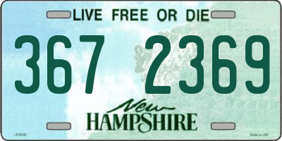 NH license plate 3672369