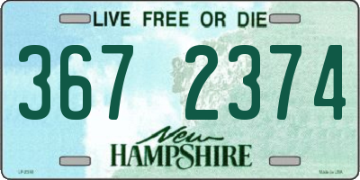 NH license plate 3672374
