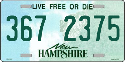 NH license plate 3672375