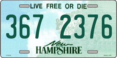 NH license plate 3672376