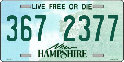 NH license plate 3672377