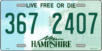 NH license plate 3672407