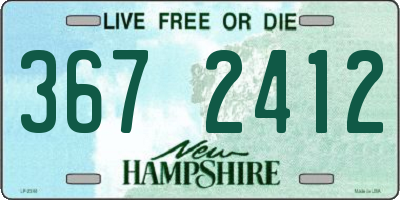 NH license plate 3672412