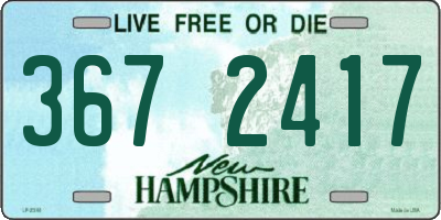 NH license plate 3672417