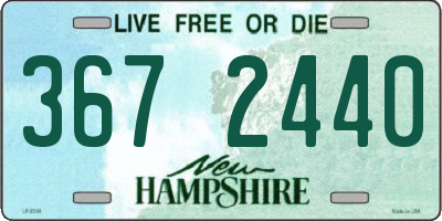 NH license plate 3672440