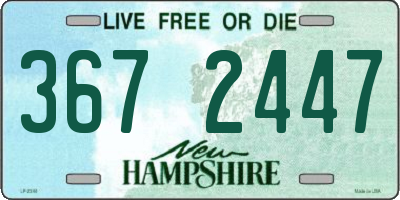 NH license plate 3672447