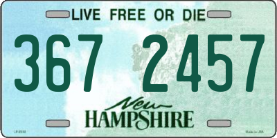 NH license plate 3672457