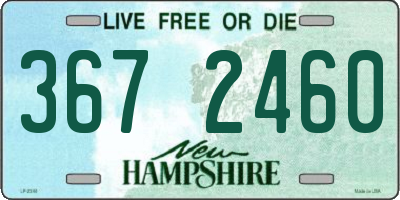 NH license plate 3672460