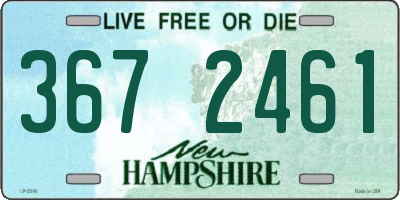 NH license plate 3672461
