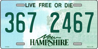 NH license plate 3672467