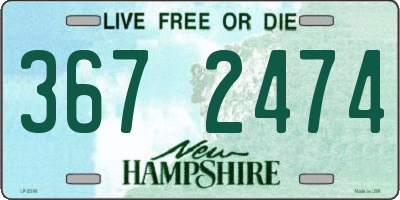 NH license plate 3672474