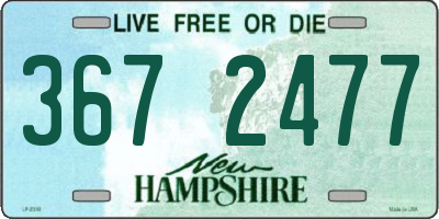 NH license plate 3672477