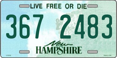 NH license plate 3672483