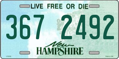 NH license plate 3672492