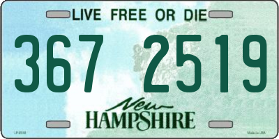 NH license plate 3672519