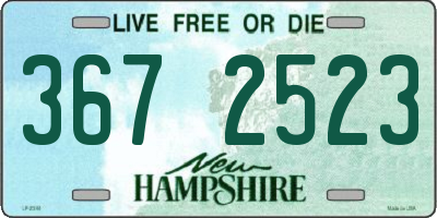 NH license plate 3672523