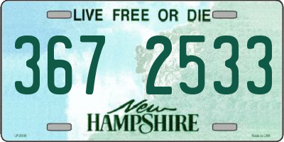 NH license plate 3672533