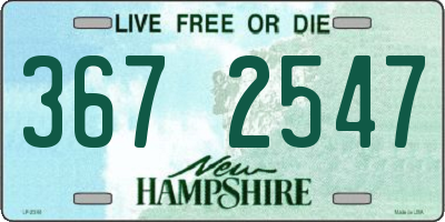 NH license plate 3672547