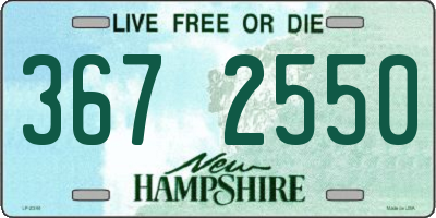 NH license plate 3672550