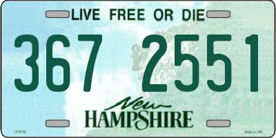 NH license plate 3672551