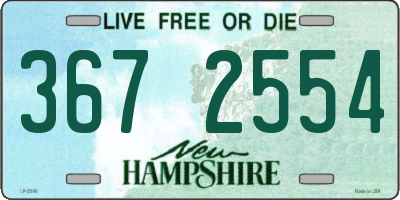 NH license plate 3672554