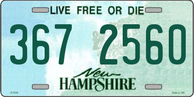NH license plate 3672560