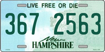 NH license plate 3672563
