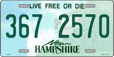 NH license plate 3672570