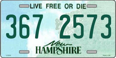 NH license plate 3672573