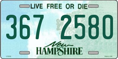 NH license plate 3672580