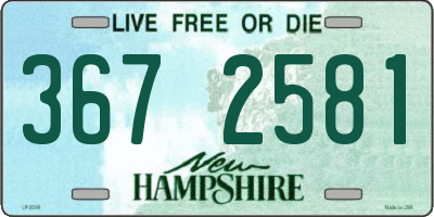 NH license plate 3672581