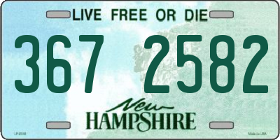 NH license plate 3672582