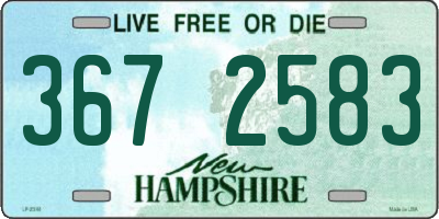 NH license plate 3672583