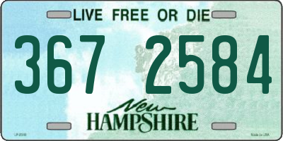 NH license plate 3672584