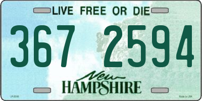 NH license plate 3672594
